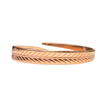 Copper Feather Wrap Bracelet