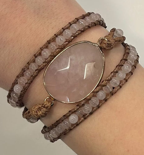 Rose Quartz Wrap Bracelet