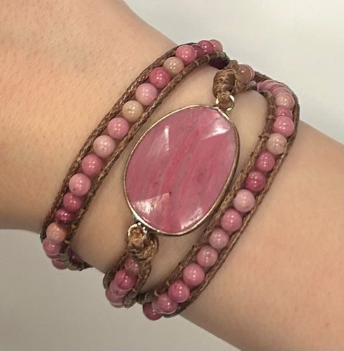 Rhodonite Wrap Bracelet