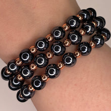 Hematite and Copper Mala