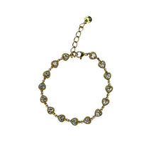 Rhinestone Heart Bracelet