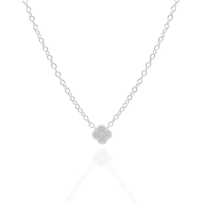 Minimalist Sterling Clover Necklace