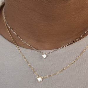 Minimalist Sterling Clover Necklace