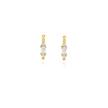 Sterling Silver Baguette Earrings