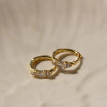 Sterling Silver Baguette Earrings