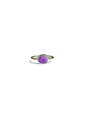 Amethyst Oval Sterling Silver Ring