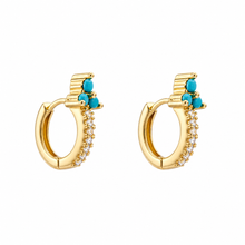 Aqua Rhinestone Feature Hoop