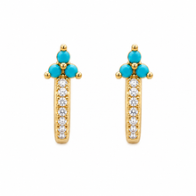 Aqua Rhinestone Feature Hoop