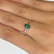 Smooth Minimalist Gemstone Sterling Silver Rings