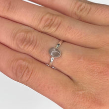 Smooth Minimalist Gemstone Sterling Silver Rings