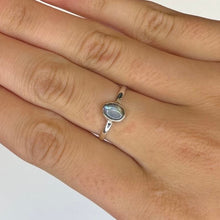 Smooth Minimalist Gemstone Sterling Silver Rings