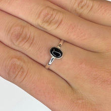 Smooth Minimalist Gemstone Sterling Silver Rings