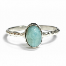 Textured Minimalist Gemstone Sterling Silver Rings