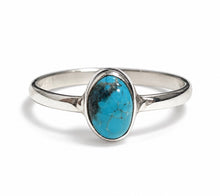 Smooth Minimalist Gemstone Sterling Silver Rings