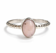 Textured Minimalist Gemstone Sterling Silver Rings