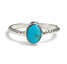 Textured Minimalist Gemstone Sterling Silver Rings