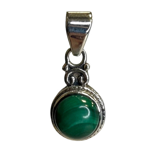 Malachite Sterling Silver Pendant
