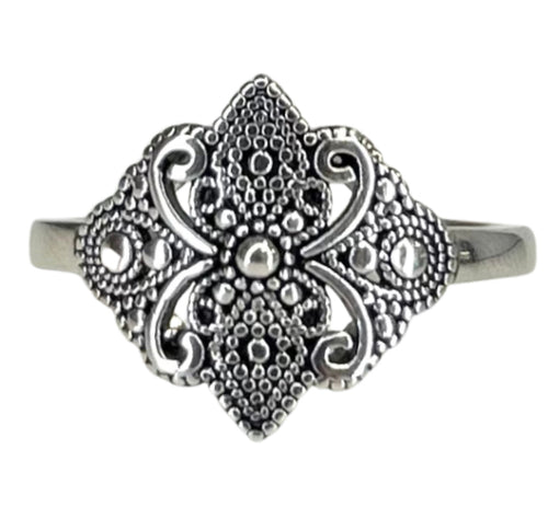 Mandala Sterling Silver Ring