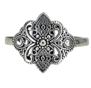 Mandala Sterling Silver Ring