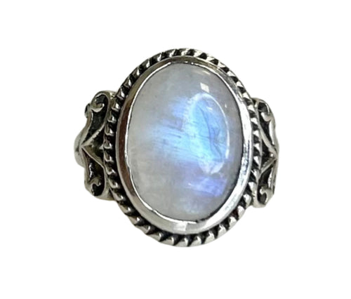 Moonstone Extravagant Sterling Silver Ring