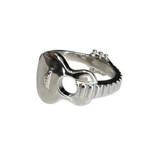 Guitar Sterling Silver Ring