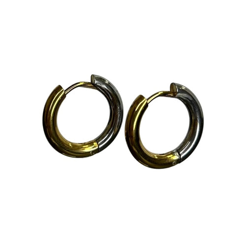 Mixed Metal Small Hoop