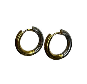 Mixed Metal Small Hoop