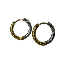 Mixed Metal Textured Hoop