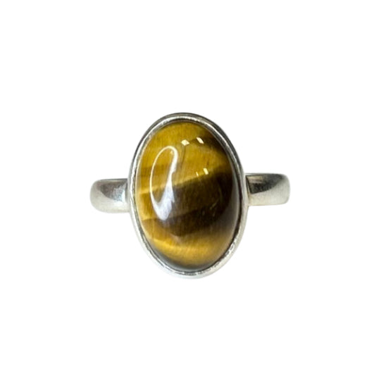 Tigers Eye Sterling Silver Ring