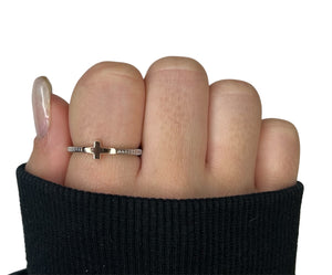 Cross Sterling Silver Mixed Metals Ring