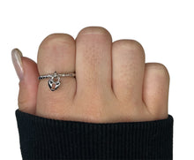 Heart Lock Sterling Silver Ring