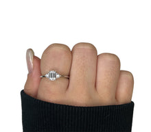 Sterling Silver Emerald-Cut CZ Ring