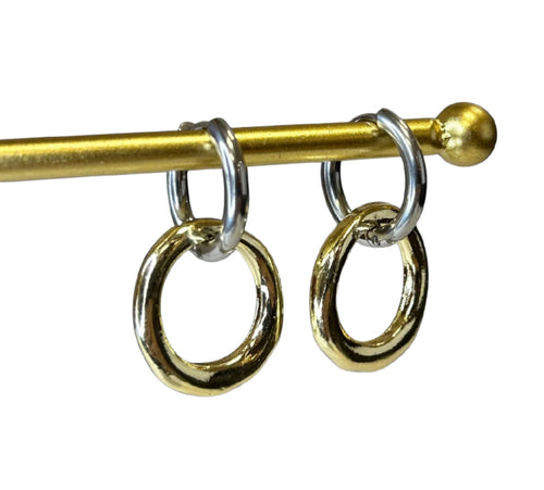 Mixed Metals Drop Hoop