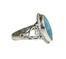Estelle Larimar Sterling Silver Marquise Ring