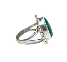 Remi Green Onyx Sterling Silver Detailed Teardrop Ring