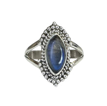 Ivy Labradorite Sterling Silver Detailed Marquise Ring