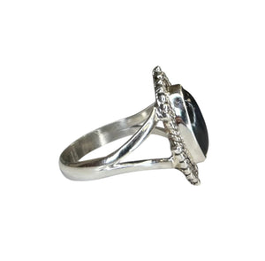 Ivy Labradorite Sterling Silver Detailed Marquise Ring
