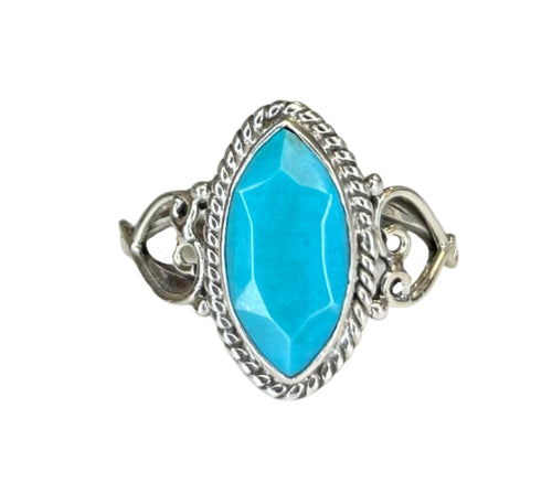 Estelle Turquoise Sterling Silver Marquise Ring