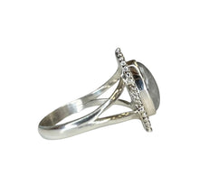 Ivy Moonstone Sterling Silver Detailed Marquise Ring