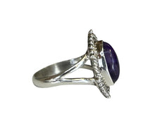 Ivy Amethyst Sterling Silver Detailed Marquise Ring