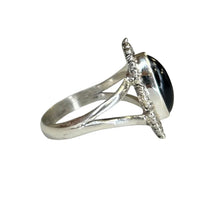 Ivy Black Onyx Sterling Silver Detailed Marquise Ring