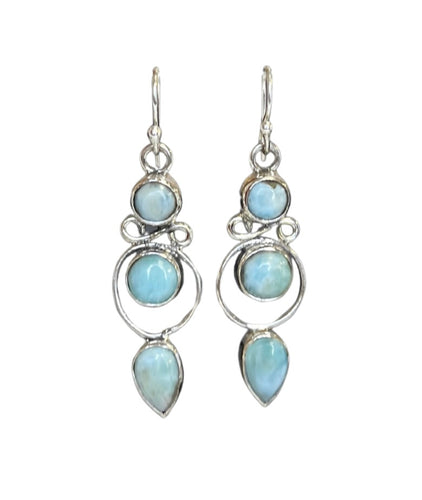 Harper Larimar Sterling Silver Earrings