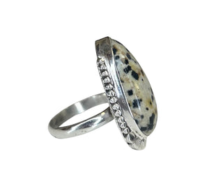 Alina Dalmatian Stone Sterling Silver Statement Ring