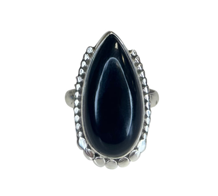 Alina Black Onyx Sterling Silver Statement Ring