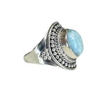Luna Larimar Sterling Silver Oval Ring