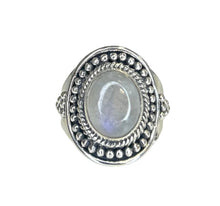 Luna Moonstone Sterling Silver Oval Ring