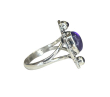Trio Amethyst Sterling Silver Delicate Ring