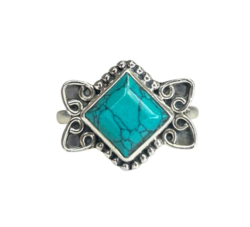 Turquoise Sterling Silver Butterfly Ring