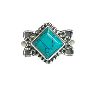 Turquoise Sterling Silver Butterfly Ring