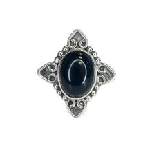 Black Onyx Sterling Silver North Star Ring
